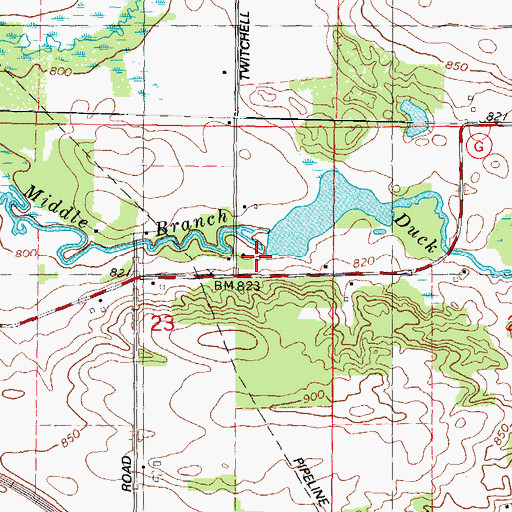 Topographic Map of Figor Dam, WI