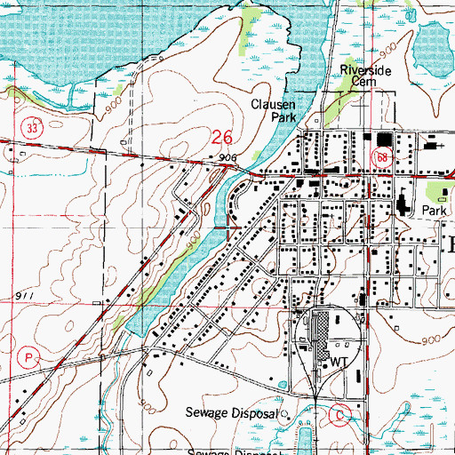Topographic Map of Fox Lake 52, WI