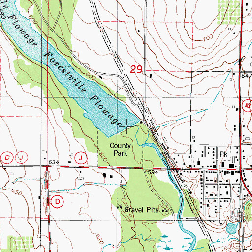 Topographic Map of Forestville 1885C70 Dam, WI