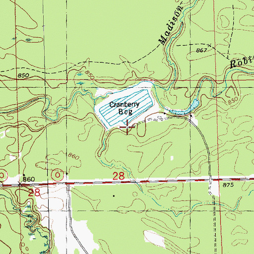 Topographic Map of 60 Reservoir, WI