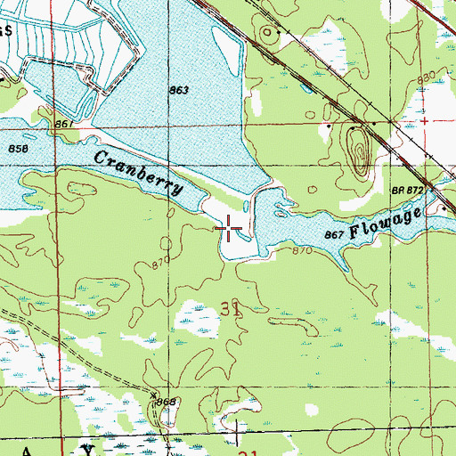 Topographic Map of Perry Creek Dam, WI
