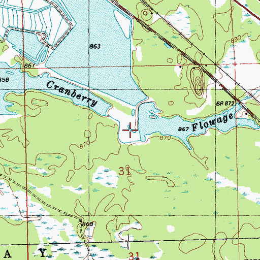 Topographic Map of Lake 31 3 7, WI