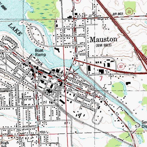 Topographic Map of Decorah Lake 550, WI