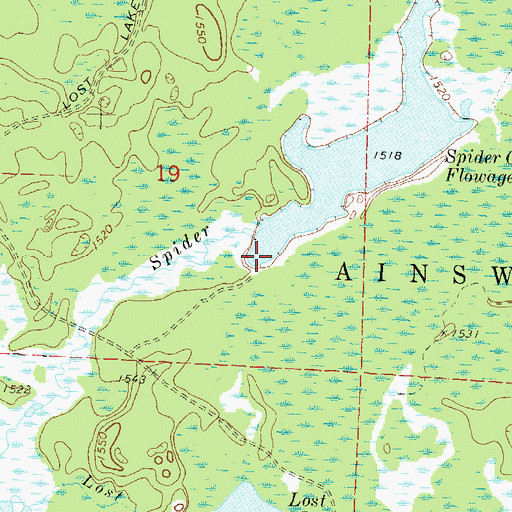 Topographic Map of Spider Creek 2WP1403 Dam, WI