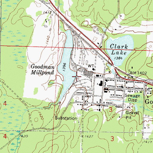 Topographic Map of Goodman Dam, WI