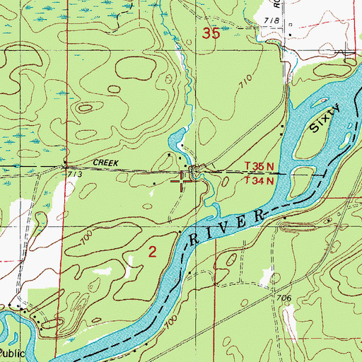 Topographic Map of 10 Reservoir, WI