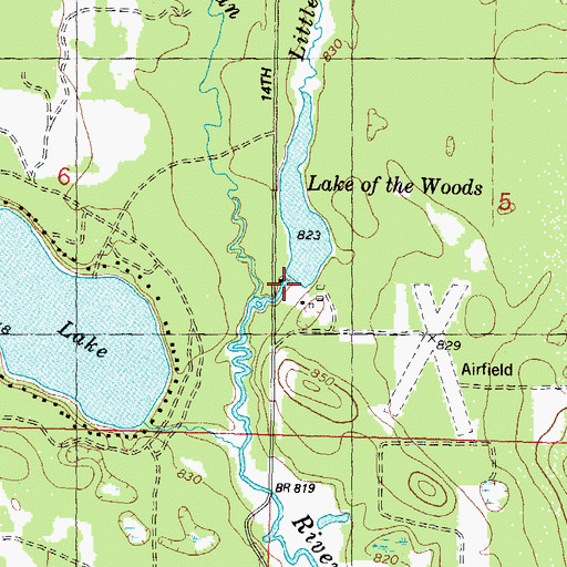 Topographic Map of Lang G 781.4 Dam, WI