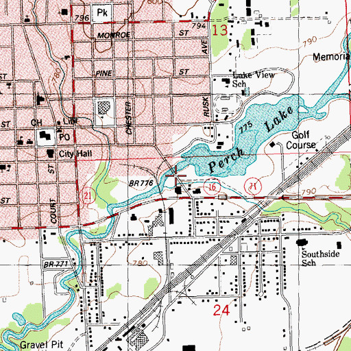 Topographic Map of Paper Mill Dam, WI