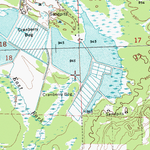 Topographic Map of Wetherby Dam, WI