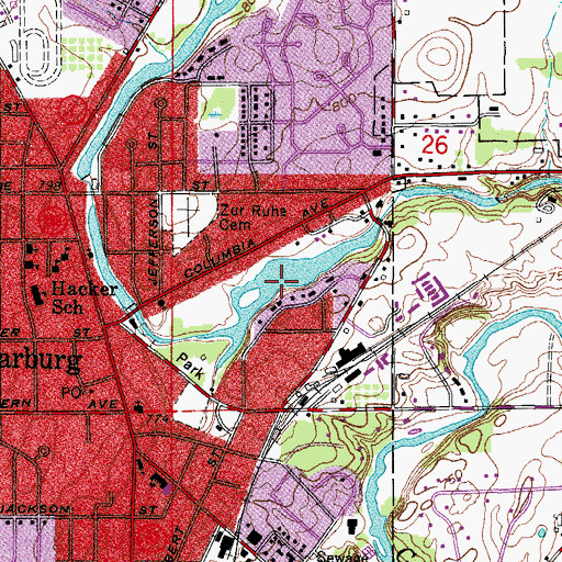 Topographic Map of Cedarburg Pond 121, WI