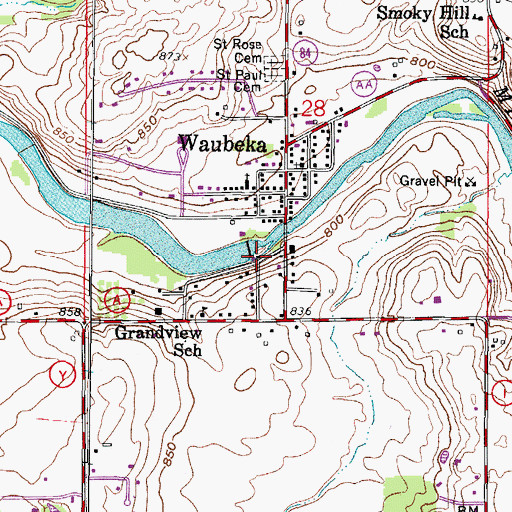 Topographic Map of Waubeka Millpond 412, WI