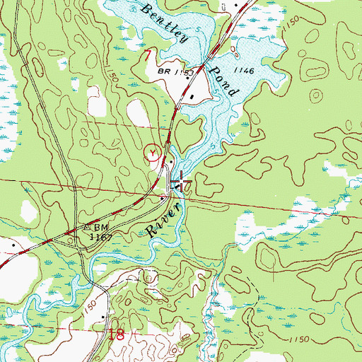 Topographic Map of Bentley Sawmill Dam, WI