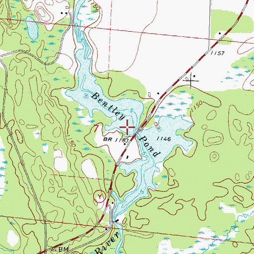 Topographic Map of Dana Pond, WI