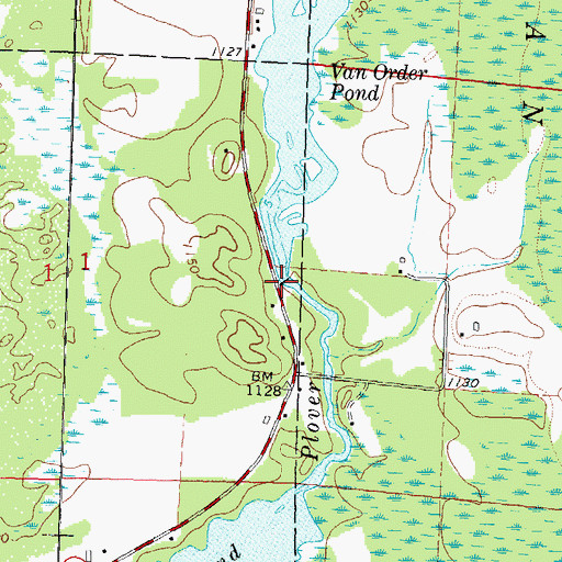 Topographic Map of Van Order 1907C157 Dam, WI
