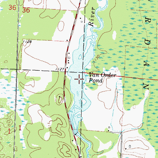 Topographic Map of Van Order Pond 124, WI