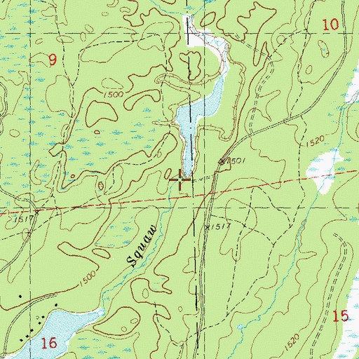 Topographic Map of Squaw Creek Wildlife Flowage 2WP2459 Dam, WI