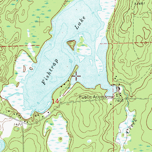 Topographic Map of Fishtrap Lake 161, WI