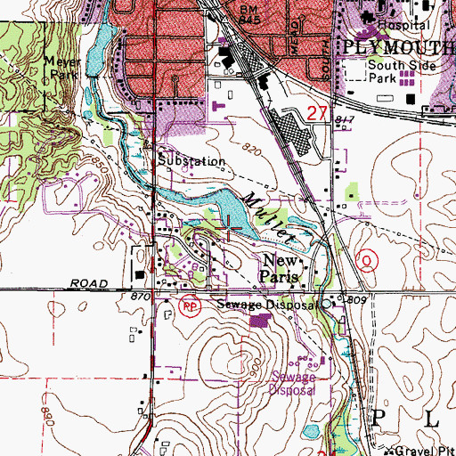 Topographic Map of 72 Reservoir, WI
