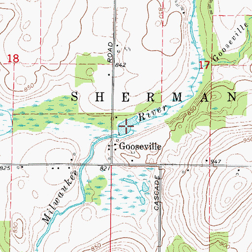 Topographic Map of Gooseville Millpond 40, WI