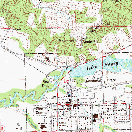 Topographic Map of Lake Henry 173, WI
