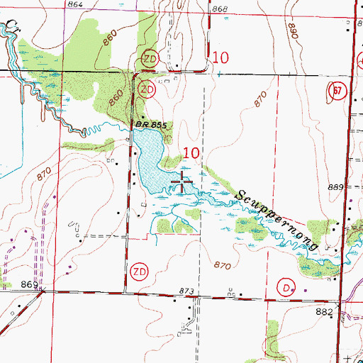 Topographic Map of Hunters Millpond 17, WI