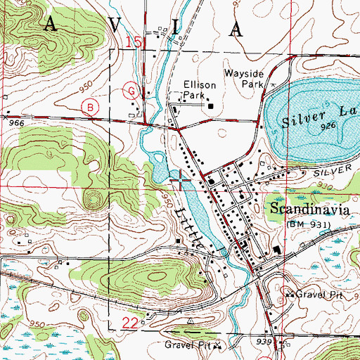 Topographic Map of Scandinavia Millpond 68, WI