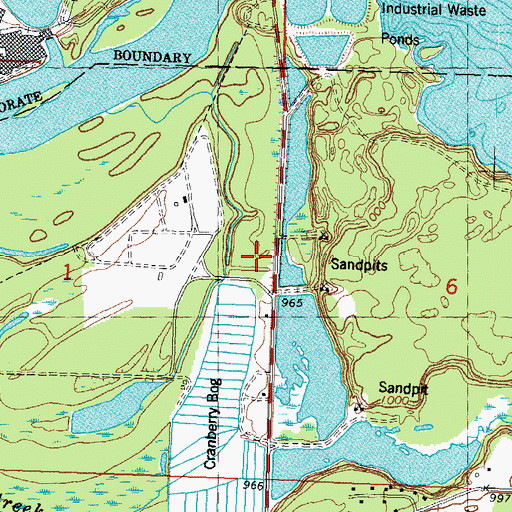 Topographic Map of Five Mile Creek 2WP976 Dam, WI