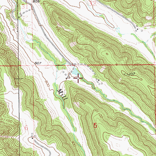 Topographic Map of Alma Mill 3 D6519 Dam, WI