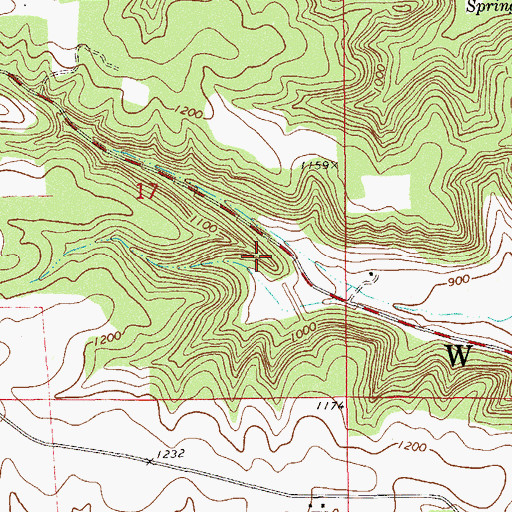 Topographic Map of Knights Creek 5 E4242 Dam, WI