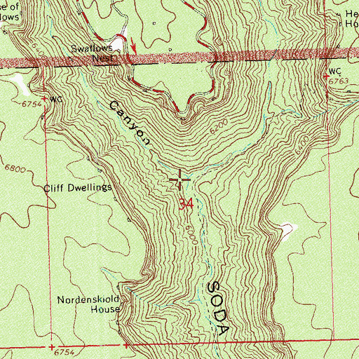 Topographic Map of Cliff Canyon, CO