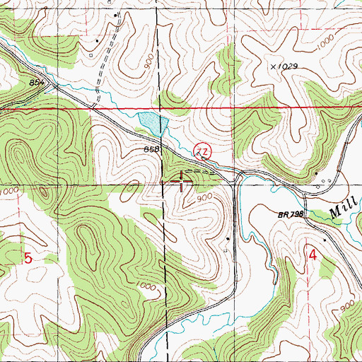 Topographic Map of 2 Reservoir, WI