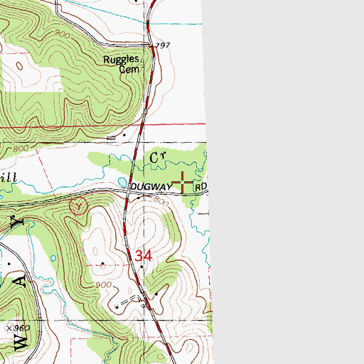 Topographic Map of Twin Parks 6 2WP1780 Dam, WI