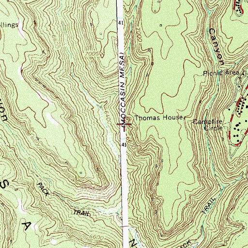 Topographic Map of Thomas House, CO