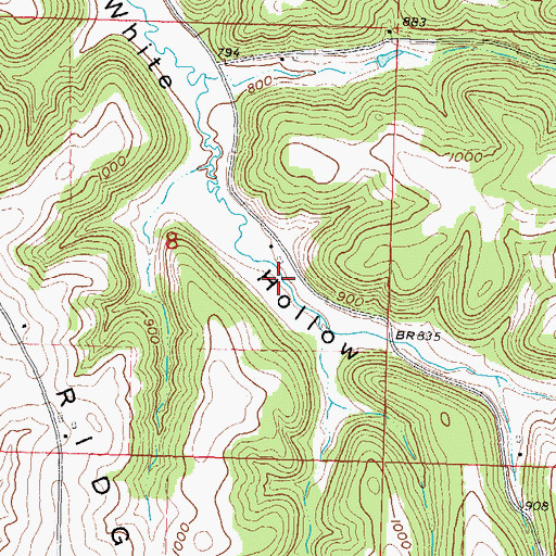 Topographic Map of 2.02 Reservoir, WI