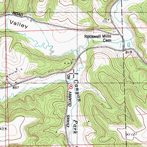 Topographic Map of Twin Parks 12 2WP1782 Dam, WI