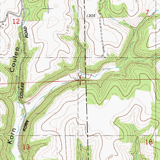 Topographic Map of Coon Creek 33 D-6025 Dam, WI