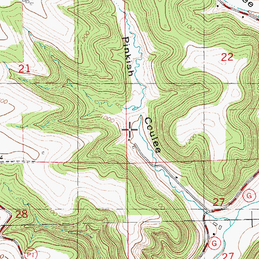 Topographic Map of Coon Creek 35 D-6025 Dam, WI