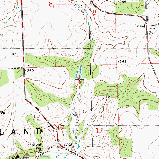 Topographic Map of 1 Reservoir, WI