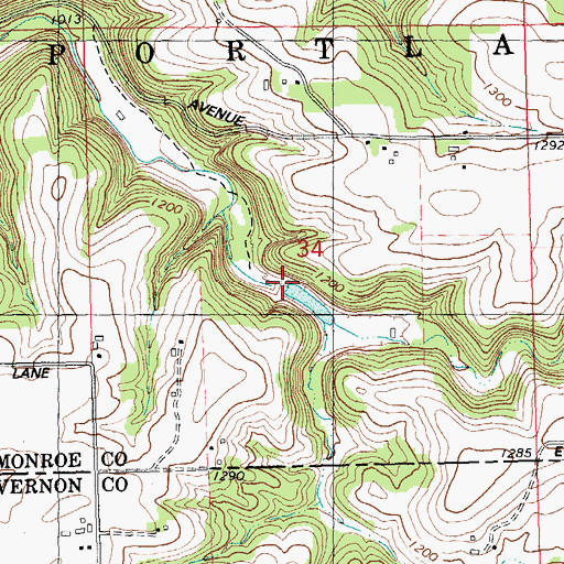 Topographic Map of Coon Creek 21 D6025 Dam, WI