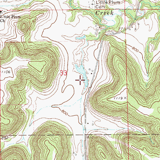 Topographic Map of 2 Reservoir, WI