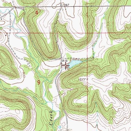 Topographic Map of Bogus Creek 1 D-9133 Dam, WI