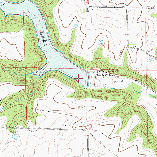 Topographic Map of Plum Creek 2 E4499 Dam, WI