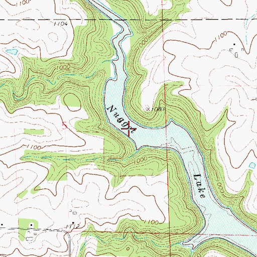 Topographic Map of Nugget Lake 18, WI
