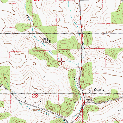 Topographic Map of 1 Reservoir, WI