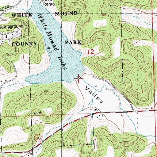 Topographic Map of Plain Honey Creek 3 3WR175 Dam, WI