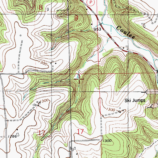 Topographic Map of 1 Reservoir, WI