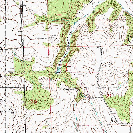 Topographic Map of 1 Reservoir, WI