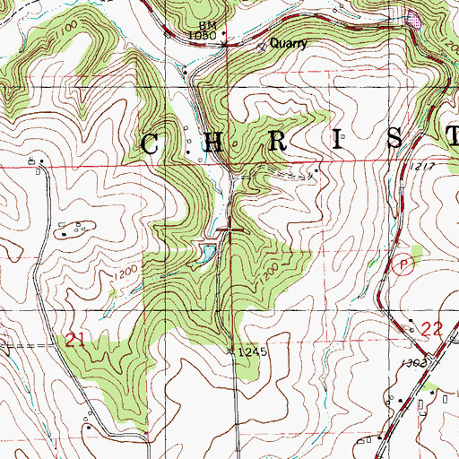 Topographic Map of 1 Reservoir, WI