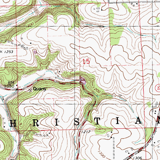 Topographic Map of 1 Reservoir, WI