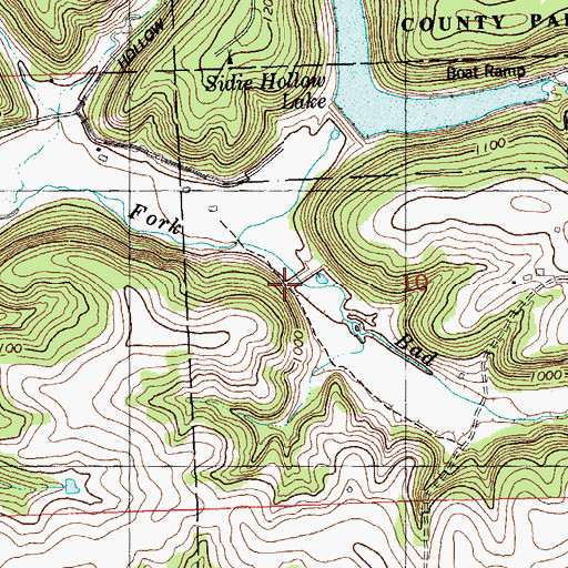 Topographic Map of Bad Axe 34 D 2592.1 Dam, WI